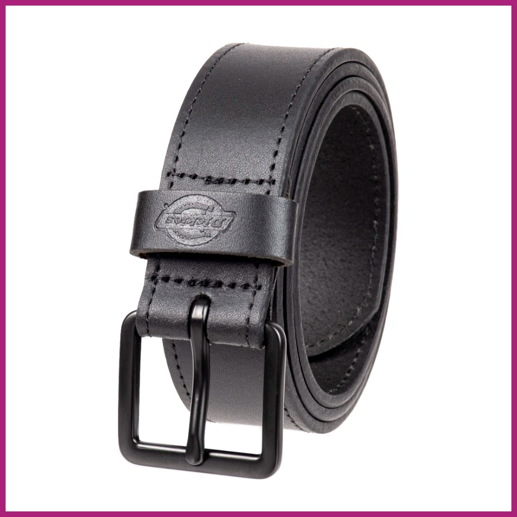 Genuine Leather Belt With Square Buckle For Casual Wear